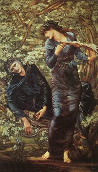 Sir Edward Coley Burne-Jones : The Beguiling of Merlin